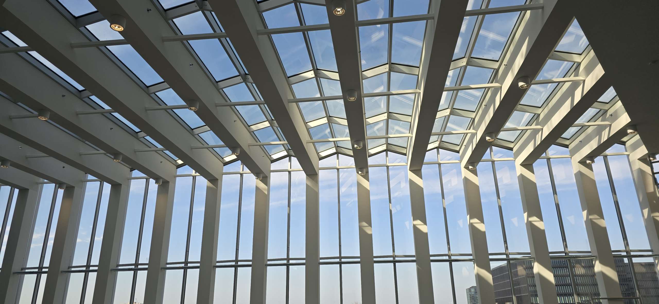 The Pulse, atrium en dakgevelaansluiting